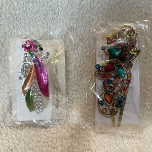 Butterfly and Flower Hair Clips Set of 2